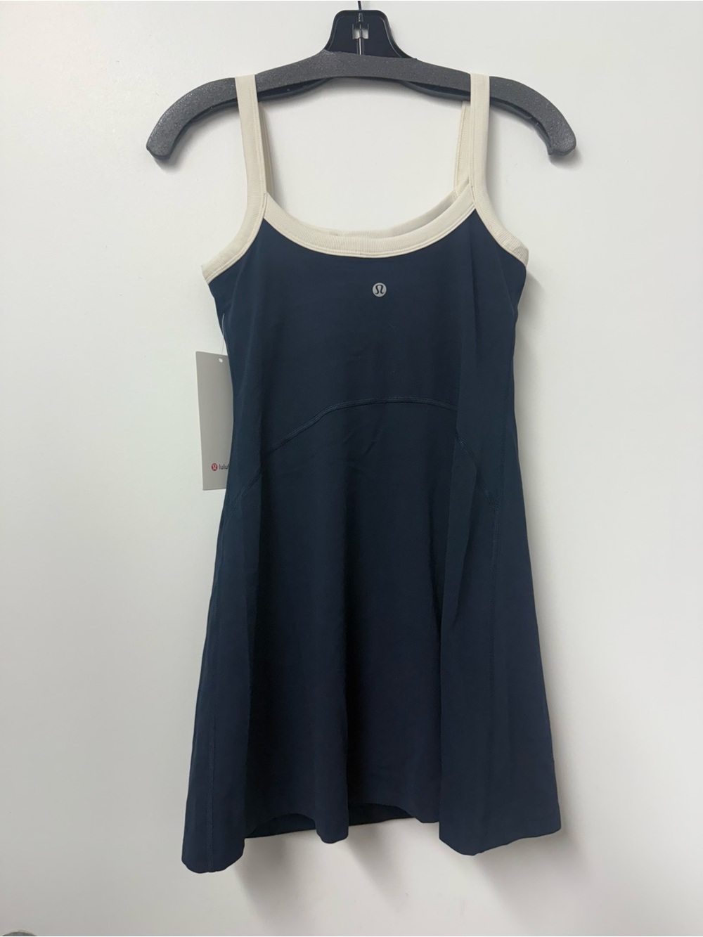 LuluLemon Align Ribbed-Trim Cami Dress in True Navy/Light Ivory - Picture 2 of 3